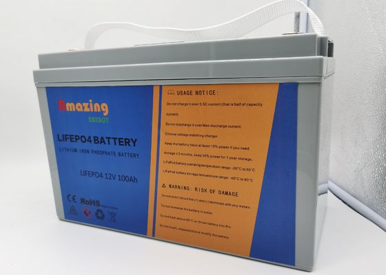 Batterie rechargeable solaire de la batterie 12.8V 100Ah Lifepo4 de MSDS 1280WH Lifepo4