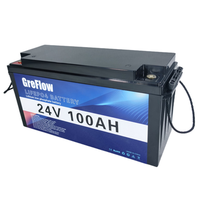 Long remplacement de batterie au plomb du lithium 24v 100ah de durée de vie avec BMS futé